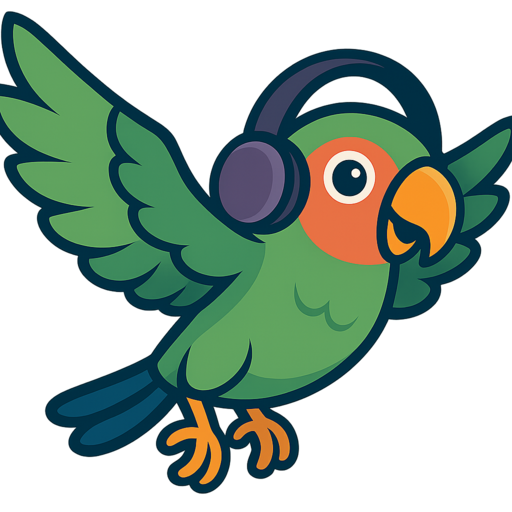 Voicci flying mascot