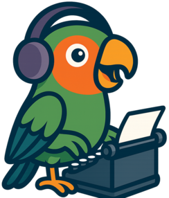 Voicci typewriter mascot