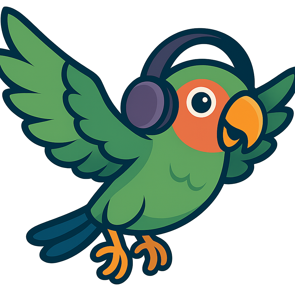 Voicci flying mascot