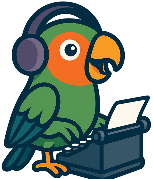 Voicci typewriter mascot